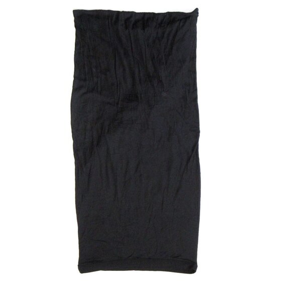 NWT Vince Wrap Seamed Midi in Black Angora Jersey Pull-on Skirt M $295 - Picture 2 of 4